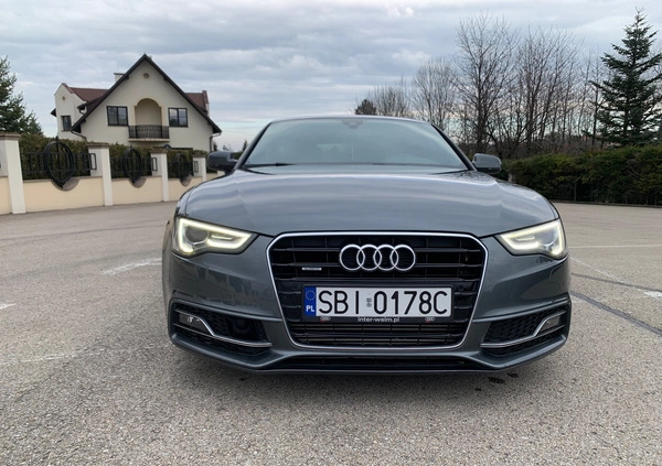 Audi A5 cena 77900 przebieg: 142000, rok produkcji 2014 z Biała małe 191